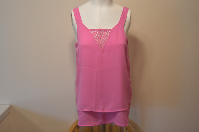 Women's Alya Pink Sleeveless Blouse Top Size Extra Small (XS)