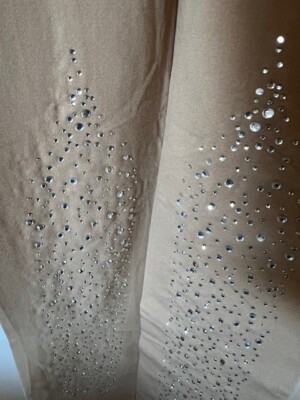 New $135 Alice and Olivia CRYSTAL Front and Back Tights size M