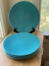 Set of 4 Crate & Barrel Marina Chargers  -  12.5" Made in Portugal