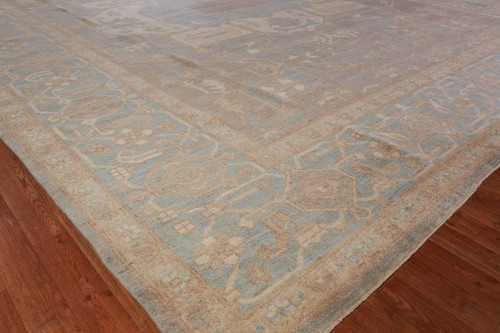 Vegetable Dye Oushak Turkish Palace Sized Rug 12x15 ft. Hand-knotted Wool Carpet - Picture 6 of 19