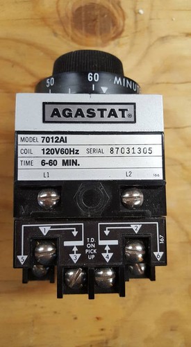 AGASTAT 7012AI SERIE 7000 ZEITRELAIS SPULE: 120V 60HZ ZEIT: 6-60 MIN W199