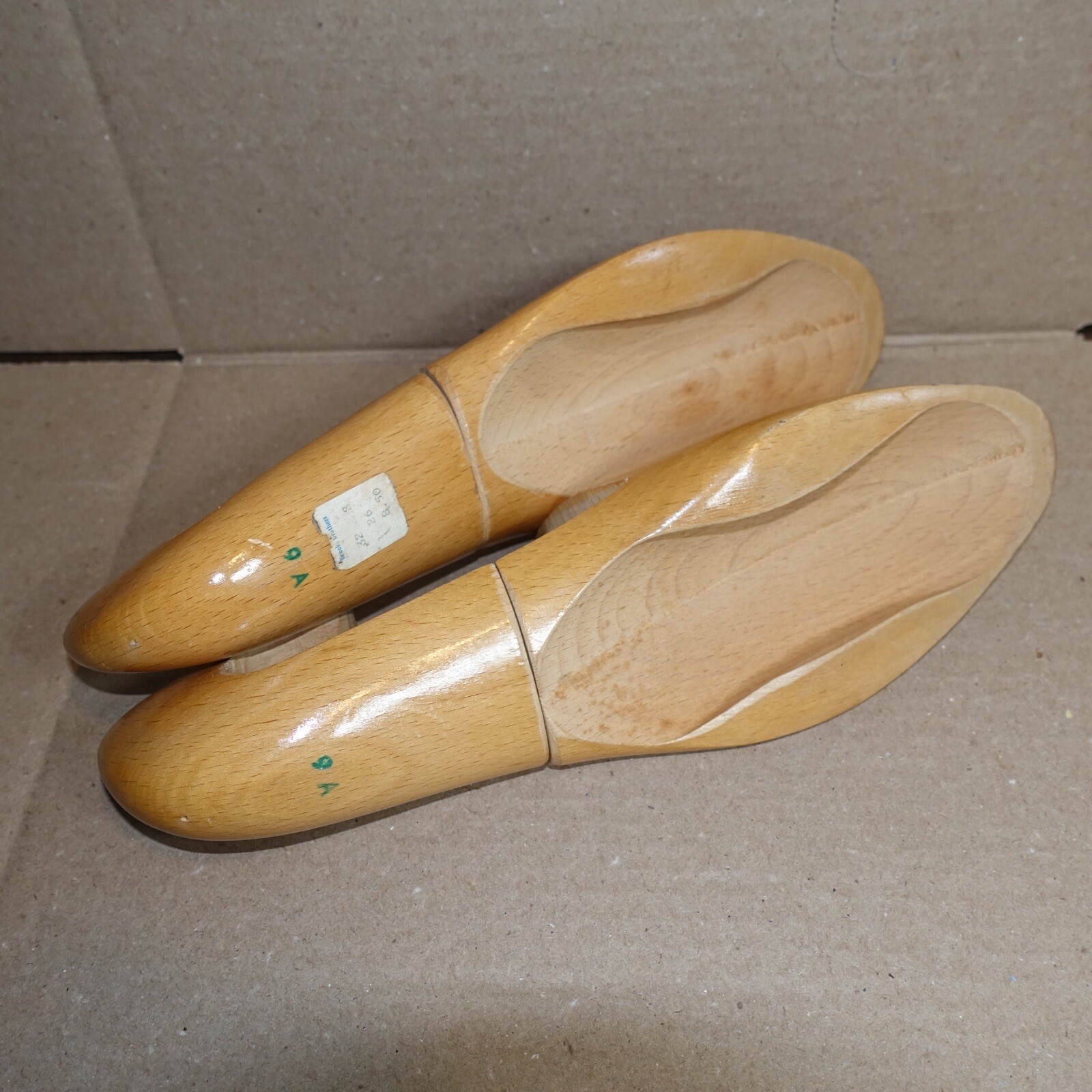 Vintage D Mackay Mens Wooden Shoe Tree Stretchers Sz 9A  Made in New York USA