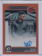 LUIS ROBERT 2018 Donruss Optic Orange AUTO RC #'d 3/99 Rookie Card WHITE SOX HOT