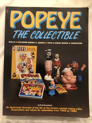 Popeye the Collectible By Fred Grandinetti - Paperback - 1990 - Rare - HTF
