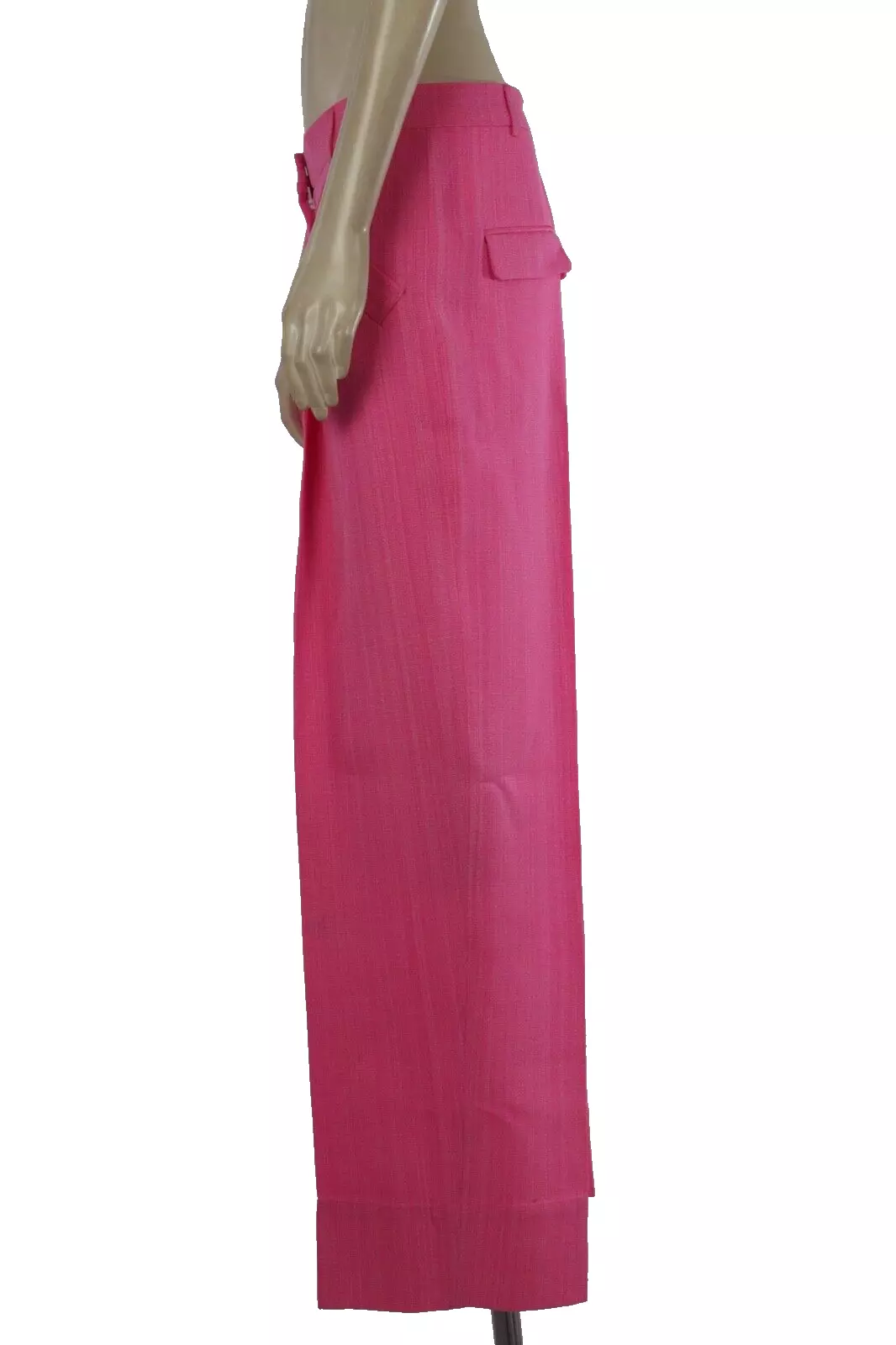 Pantalone JACQUEMUS Le Coup De Soleil rosa plissettato gamba dritta taglia 38