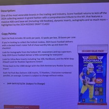 2024 Panini Score Football Fat Pack Cello Box - IN STOCK
