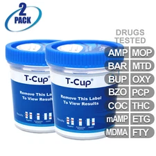 Mintegrity [2pk] 14-Panel T-Cup Urine Drug Test #MI-TDOA-8145EF