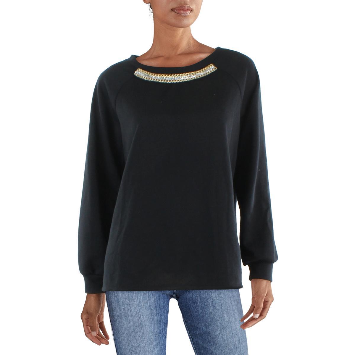 Женская черная махровая толстовка Loungewear из коллекции NY Collection XL BHFO 8889