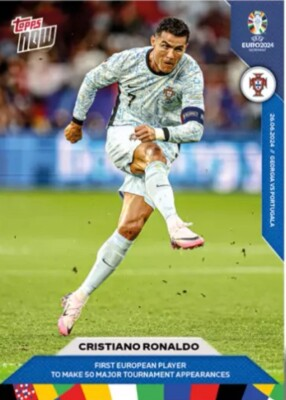 #ad EURO 2024 TOPPS NOW Card 31 Cristiano Ronaldo 50 Major Appearances $5.00