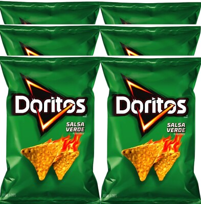 Doritos Salsa verde Flavored Tortilla Chips 9.75 oz 6 Bags