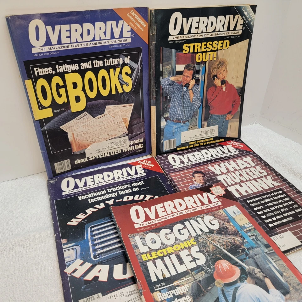 OVERDRIVE Vintage American Trucker 5 Magazines Lot Trucking Magazine - Image 2 of 4