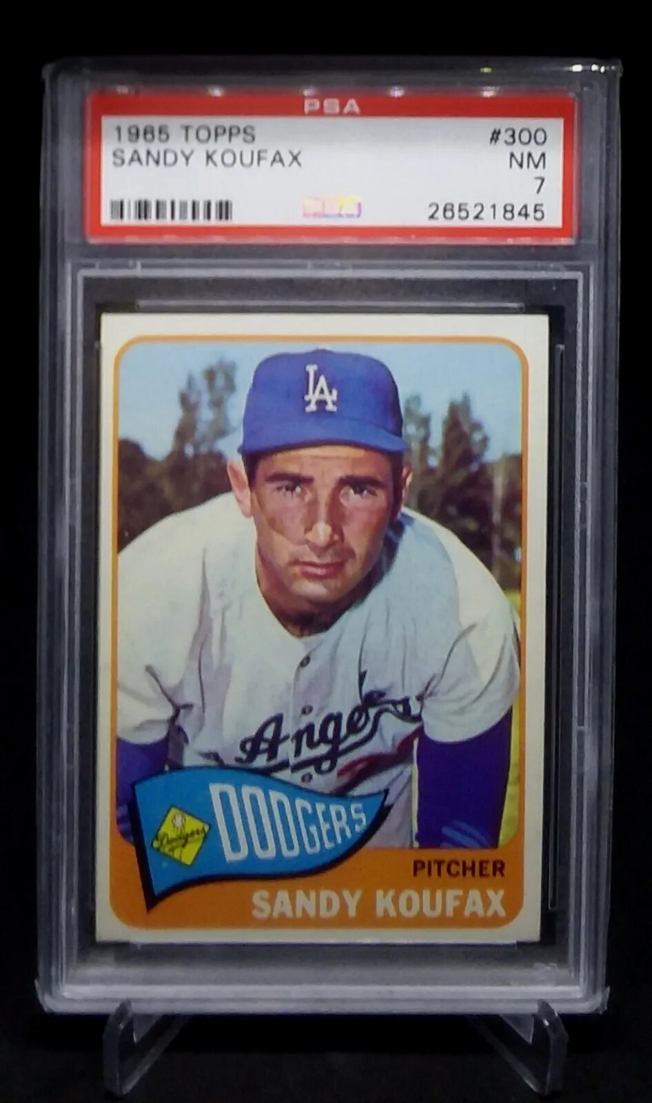 1965 Topps #300 Sandy Koufax Dodgers PSA 7 NM HOF