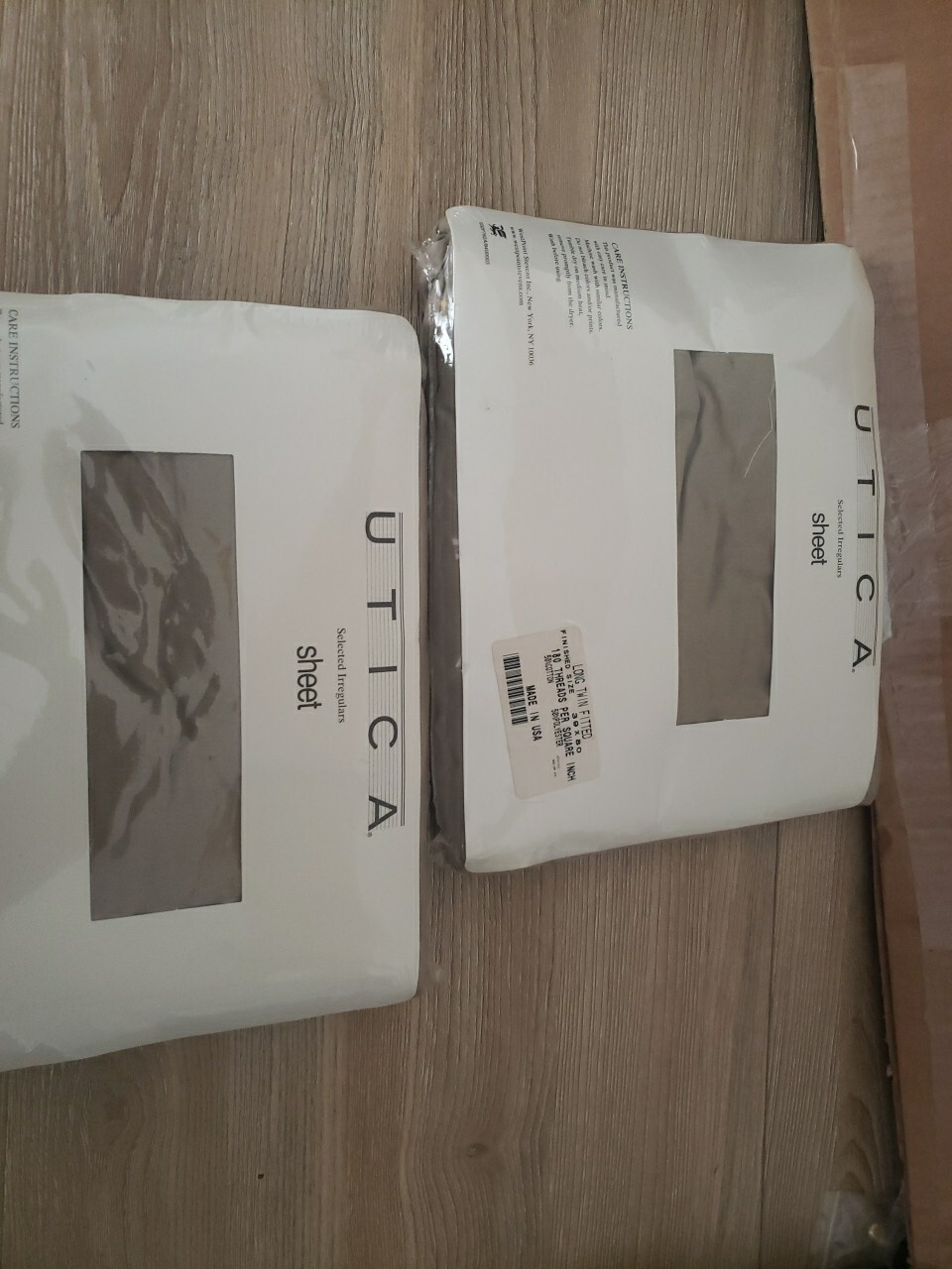 Vintage 2 Sets Utica Long Twin Fitted Sheet USA Tan 39×80 Falak