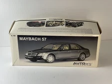 AutoArt Diecast 1/18 Benz MAYBACH 57 SWB Black/Silver - Rare Find - #76151