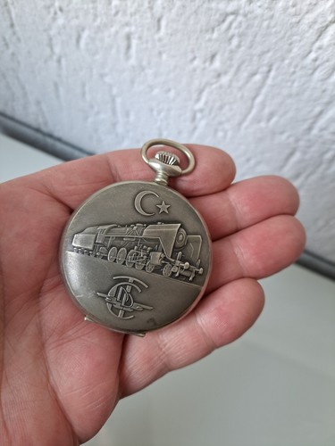 sehr schöne , alte Taschenuhr , Eisenbahner - Uhr , Türkische Eisenbahn , Swiss - Picture 5 of 8