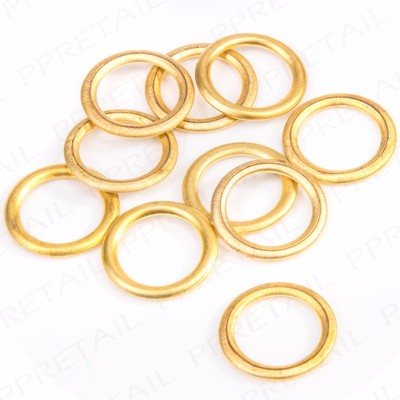 10x KLEINE HOHLE KUNSTSTOFF MESSING 13mm GARDINENRINGE Creolen Polsterschlaufen Gleiter