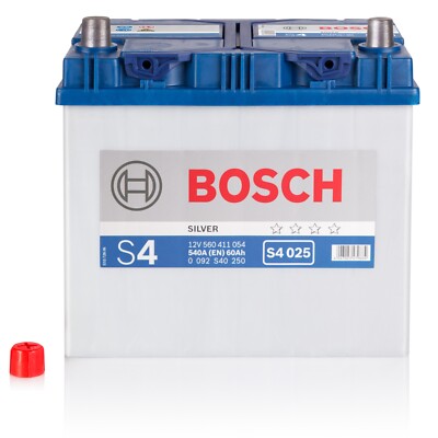 Bosch Silver S4 025 60 Ah 60Ah 540A/EN Asia + Links Autobatterie-Starterbatterie