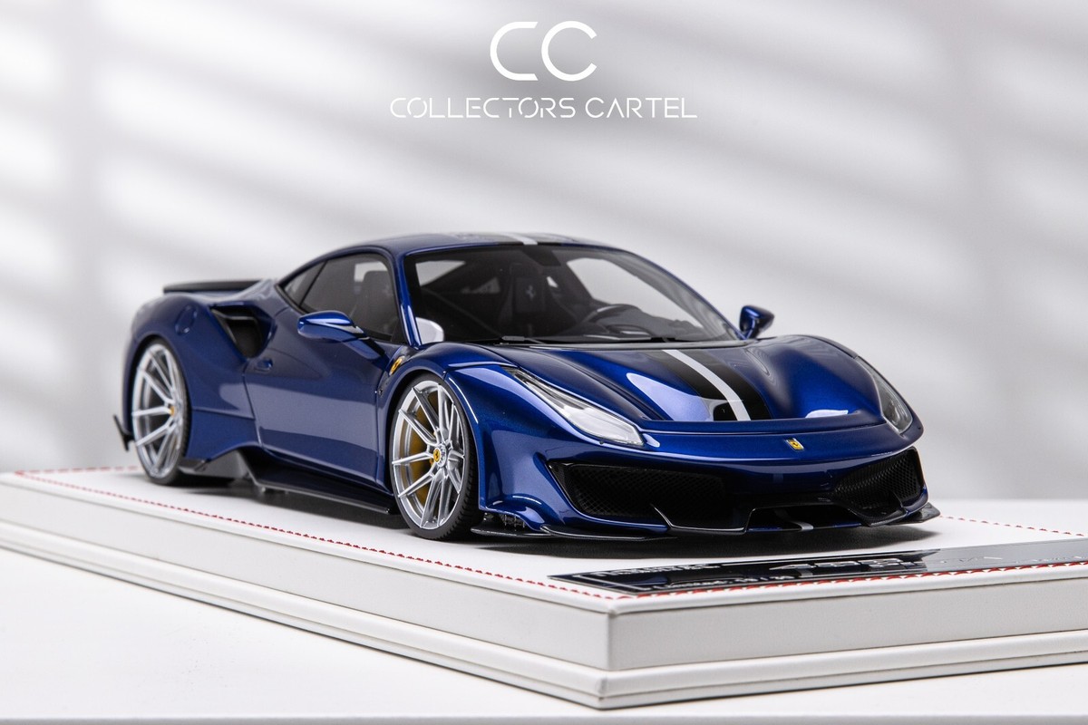 NOVITEC 488 PISTA 限定版 ミニカー DCM 1:64 Silver Novitec 488 Pista Racing Sports Model