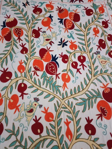Cotton suzani bedspreads woolen embroidered for wall hanging, table cover - Picture 5 of 5