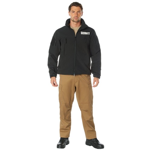 Men's Black Special Ops Soft Shell SECURITY Tactical Jacket Waterproof Coat - Picture 4 of 7