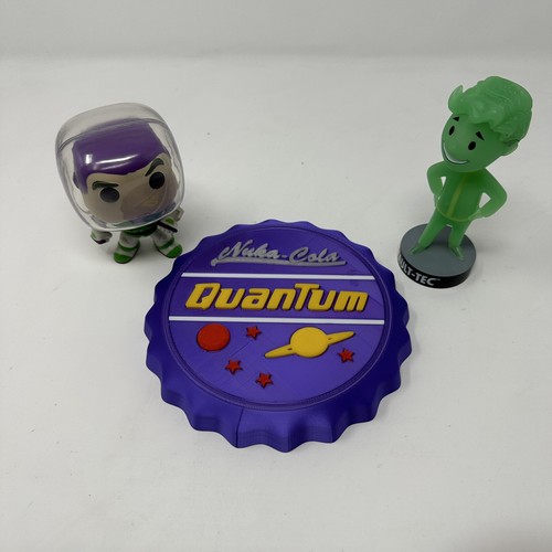 3D Printed FALLOUT 76 QUANTUM NUKA COLA Fan Sign for your Funko and collectibles - Picture 2 of 3