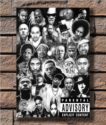 Art Poster 24x36 27x40 Hip Hop Rap Gods Media Rappers Collage Fan T 975 Ebay
