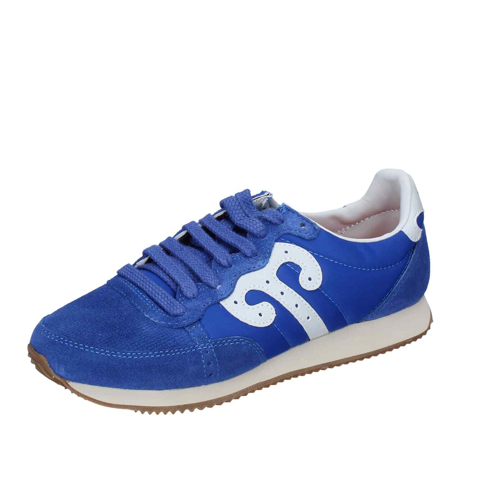 Мужская обувь кроссовки WUSHU RUYI 8 (EU 41) синий текстиль белая замша EY92-41