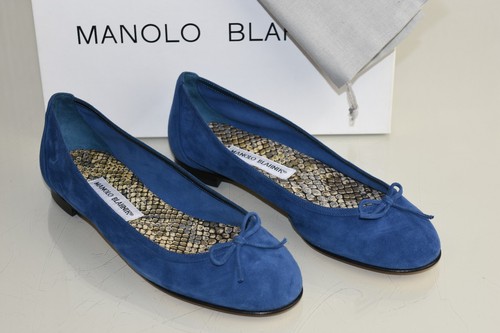 $595 NEW Manolo Blahnik Fracto Suede 