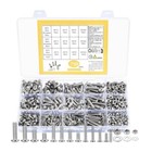 750 Pcs Hex Button Head Socket Cap Bolts Screws Washers Nuts Assortment Kit Us