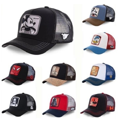 Stylish Mickey Mouse Donald Duck Anime Cotton Snapback Baseball Cap for Men-image