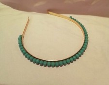 Vintage Gold-Tone Headband With Beads