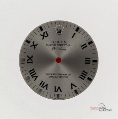Original Men's Rolex Air-King 34mm 114234 114210 Gray Stick/Roman Dial S/S #D13