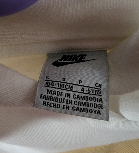 Nike Kids Size S 4-5 YRS WHITE AND GOLD Hoodie - Picture 4 of 4