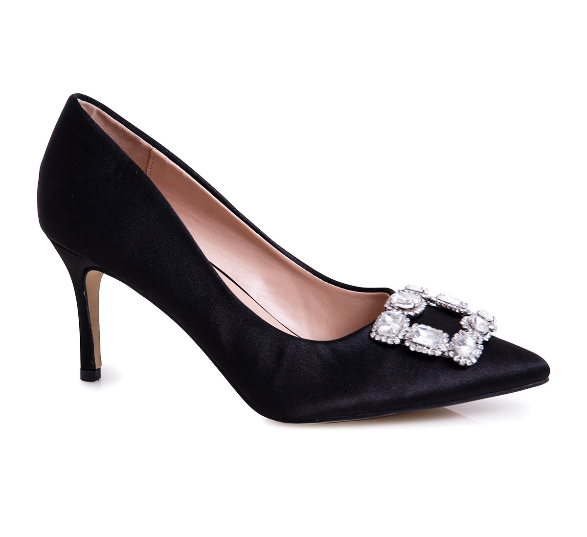 Lauren Lorraine Carolyn Big Jewel Embellished Pointed Toe Low Heel 