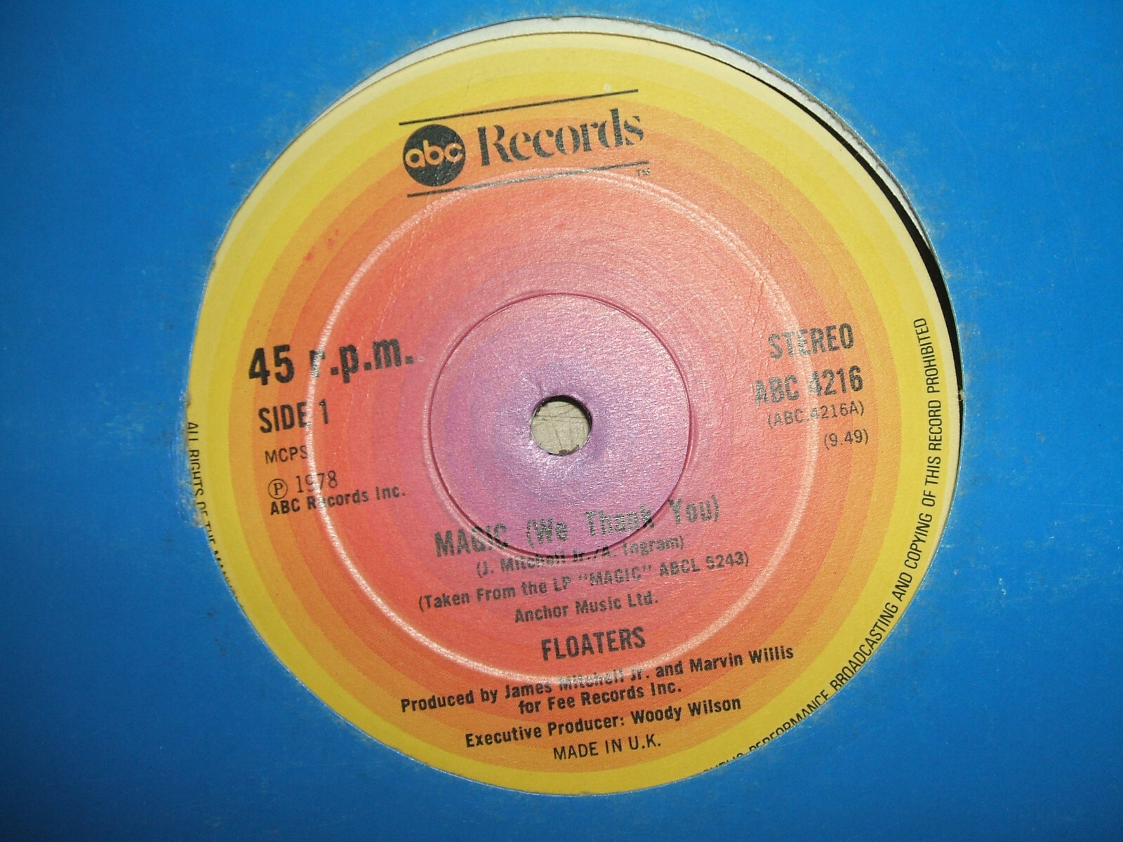 THE FLOATERS - Magic (We Thank You) 12 Inch 1978 ABC 4216