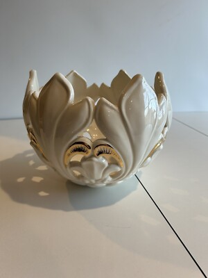 Large Ceramic Gold Planter
