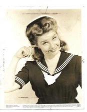 1941 LOVELY MARTHA RAYE SMILE PORTRAIT ORIG VINTAGE PHOTO NAVY BLUES 219