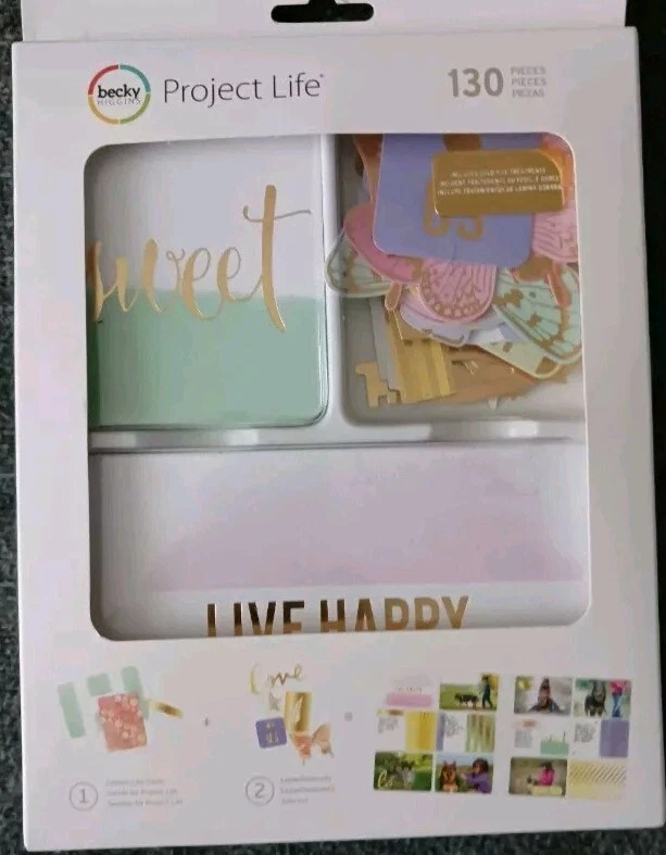 Project Life.  Kits Live Happy de 130 piezas Becky Higgins. Lote de 2. 260 piezas. Nuevo Foto 4 de 4