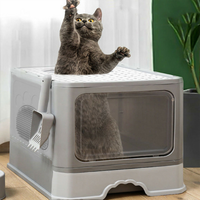 Katzenklo Katzentoilette Haustiertoilette Mit Ausziehbares Tablett Und Schaufel