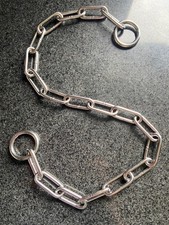 German Shepherd 26 inch STAINLESS STEEL choke check chain fur saver long link