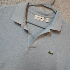 Lacoste Polo Shirt Mens 2XL XXL Size 7 Pique Blue Preppy Casual Golf Outdoor
