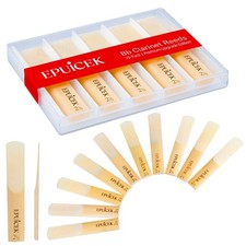 EPUICEK 10 Pack Bb Clarinet Reeds 2.5 Strength for Beginner and Small, beige