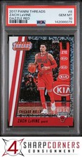 2017 PANINI THREADS DAZZLE RED #8 ZACH LaVINE #/99 POP 1 PSA 10