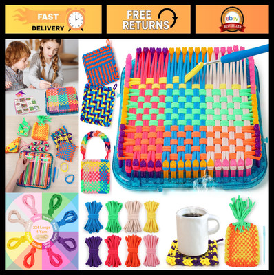 DIY Weaving Loom Kit for Kids & Adults - Arts & Crafts, Potholder Knitting, 224