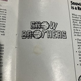 Sistema de entretenimiento Nes Snow Brothers manual solo Nintendo