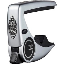 G7th Performance 3 Capo -  ART Celtic Design Silver 6 String Capo - NEW