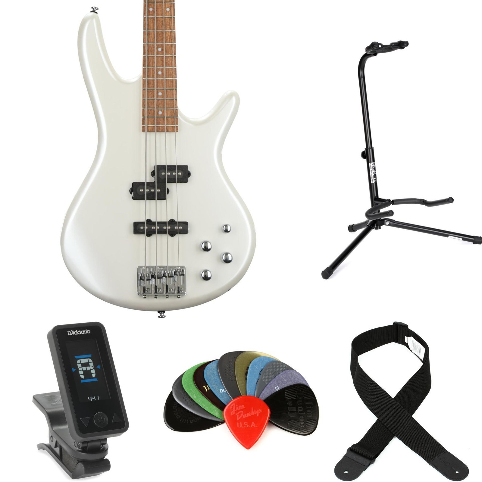 Комплект для бас-гитары Ibanez Gio GSR200PW Essentials - Жемчужно-белый 46090₽