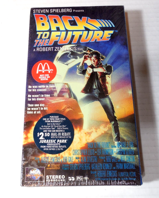Back to the Future VHS Tape McDonalds Promo Factory Brand New