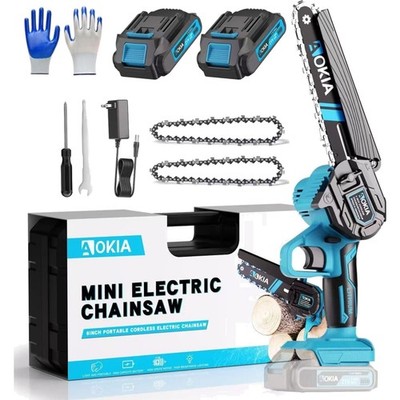 Mini Chainsaw Cordless 20V 6 Inch Electric Handheld Tree Pruning Yard Work