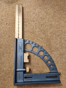 Stanley USA no 125 Square Combination Protractor Beam Carpenter Tool